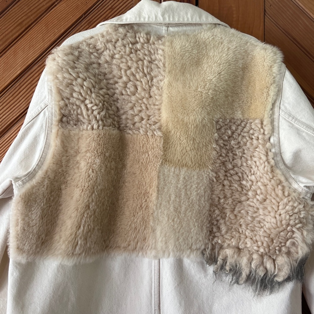 Milena Silvano Shearling-Trim Jean Coat - Picture 7 of 7